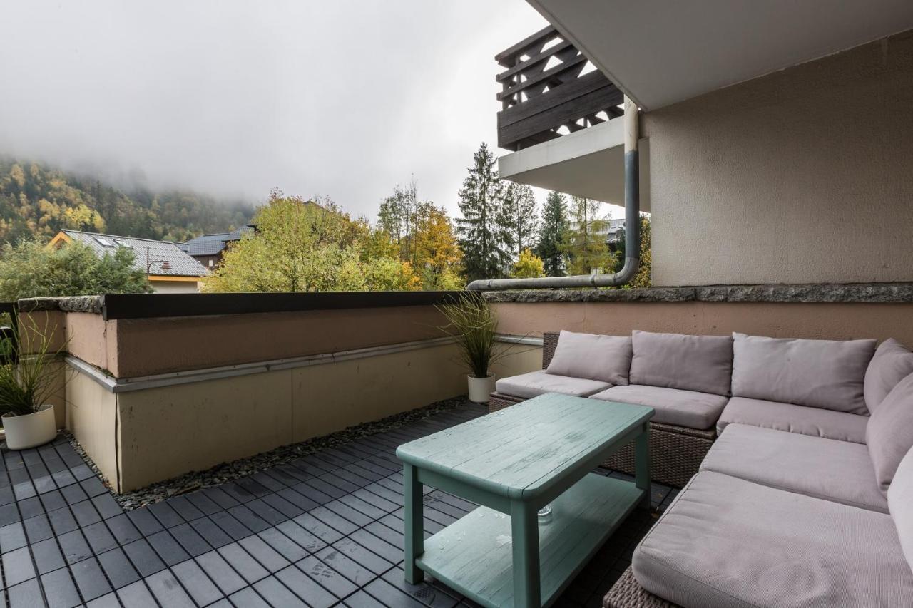 Apartment With Terrace Gentianes 1 Centre Chamonix By Aiguille Du Midi Dış mekan fotoğraf